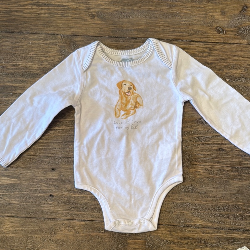 Mud Pie Yellow Labrador Onsie